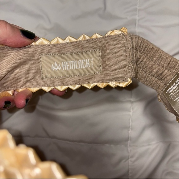 Hemlock hat co. Capri Visor Hand Woven Hat Beach Straw Linen - Picture 4 of 6